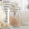 Accent Plus Glass Jar with Porcelain Flower Lid