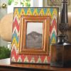 Accent Plus Ikat-Style Chevron Weathered-Look Photo Frame - 4x6