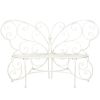 Accent Plus White Butterfly Garden Bench