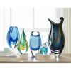 Accent Plus Ocean Blue Art Glass Vase