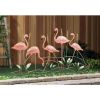 Accent Plus Flock of Flamingos Metal Garden Stake