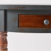 Accent Plus Vintage-Look Half-Moon Wood Hall Table