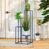 Summerfield Terrace Four-Tier Modern Black Metal Plant Stand or Display Unit