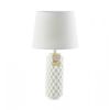 Accent Plus White Cylinder Honeycomb Table Lamp