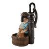 Summerfield Terrace Boy and Dog Wash Solar Garden Light