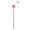 Accent Plus Twirling Metal Pink Flamingo Garden Stake