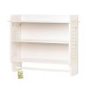 Accent Plus White Slatted Bathroom Wall Shelf