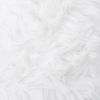 Accent Plus Furry White Ottoman Pouf or Seat