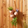 Accent Plus Dangling Pots Decor in Whitewashed Terra Cotta