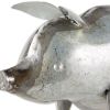 Accent Plus Galvanized Metal Pig Garden Figurine