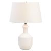 Nikki Chu Lamp with Geometric Detailing - White