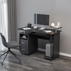 High Quality Office Furniture Modern Office Table Solid Wood Computer Desk With Storage Shelves And File Cabinet