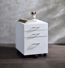 Tennos Cabinet; White &amp; Chrome Finish 93194