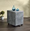 Jurgen File Cabinet; Faux Concrete &amp; Silver 92909