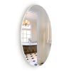 Frameless Beveled Wall Mounted Bathroom Mirror; HD Makeup Mirror; 25" Round Mirror