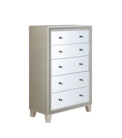 Sliverfluff Chest; Mirrored &amp; Champagne Finish BD00247