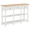 vidaXL Console Table White 47.2"x11.8"x29.9" MDF