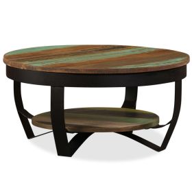 vidaXL Coffee Table Solid Reclaimed Wood 25.6"x12.6"