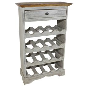 vidaXL Wine Rack Solid Reclaimed Wood 21.7"x9.1"x33.5"