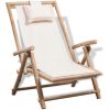 vidaXL Outdoor Deck Chair Bamboo