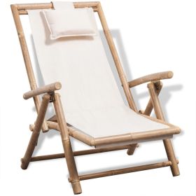 vidaXL Outdoor Deck Chair Bamboo