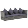 vidaXL Patio Bed Gray 78.7"x23.6" Poly Rattan