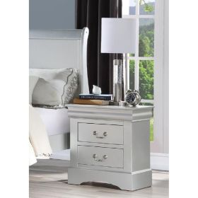 Louis Philippe III Nightstand in Platinum YJ