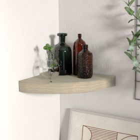 vidaXL Floating Corner Shelf Oak 9.8"x9.8"x1.5" MDF