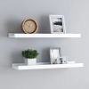 vidaXL Picture Frame Ledge Shelves 2 pcs White 23.6"x3.5"x1.2" MDF