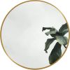 Circle Mirror 24 Inch;  Gold Round Wall Mirror Suitable for Bedroom;  Living Room;  Bathroom;  Entryway Wall Decor and More;  Brushed Aluminum Frame L