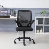 GIVENUSMYF Modern Simple Office Chair, Computer Chair Home, Ergonomic Bow Seat Staff Mesh Chair Conference Chair (Mesh Black)