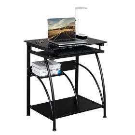 Exquisite Integrated Stalinite Computer Desk Black RT