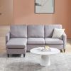 Orisfur. Reversible Sectional Sofa with Handy Side Pocket; Living Room L-Shape 3-Seater Couch with Modern Linen Fabric for Small Space