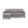 Orisfur. Reversible Sectional Sofa with Handy Side Pocket; Living Room L-Shape 3-Seater Couch with Modern Linen Fabric for Small Space