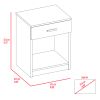 Merimac 1-Drawer 1-Shelf Nightstand White