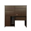 Home Office Computer Desk with Hutch; Walnut