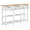 vidaXL Console Table White 47.2"x11.8"x29.9" MDF