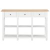 vidaXL Console Table White 47.2"x11.8"x29.9" MDF