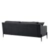 U-style Upholstered Modern Loveseat with Metal Legs â€šÃ„Ã¬ Durable with 2 Pillows; 2-3 People Seat Capacity