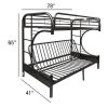 Eclipse Bunk Bed (Twin/Full/Futon) in Black