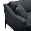 U-style Upholstered Modern Loveseat with Metal Legs â€šÃ„Ã¬ Durable with 2 Pillows; 2-3 People Seat Capacity