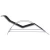 vidaXL Sun Loungers 2 pcs with Table Aluminum Black