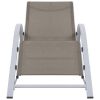 vidaXL Sun Loungers 2 pcs with Table Aluminum Taupe