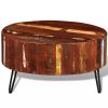 vidaXL Coffee Table Solid Reclaimed Wood Round