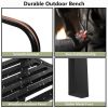 50" Outdoor Welcome Backrest Cast Iron Bench