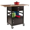 Bellini Drop Leaf Kitchen Cart, Coffee and Natural