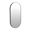 18 x 35 Inch Bathroom Mirror Black Aluminum Frame