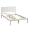 Platform Bed Frame with Headboard ; Wood Slat Support ; No Box Spring Needed ; Full; White