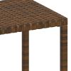 vidaXL Sun Loungers 2 pcs with Table Poly Rattan Brown