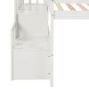 Loft bed with staircase ; White